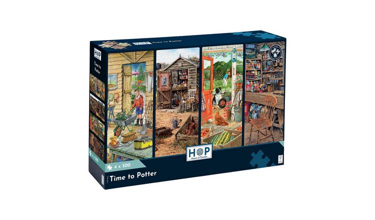 The House of Puzzles Time to Potter Puzzle 4 x 500 Piece Jigsaw Puzzles