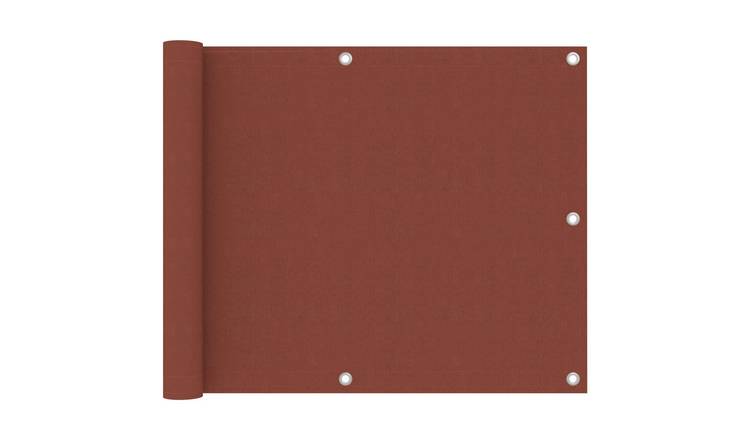 Walplus Polyester Oxford Balcony Screen - Terracotta - 75 x 500 cm