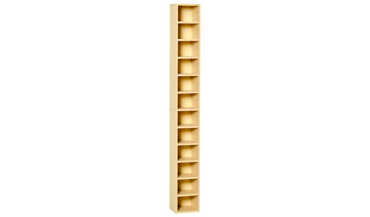 HOMCOM CD Storage Tower 12 Tiers - Oak