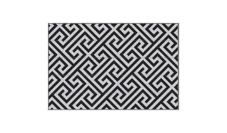 Outsunny Portable Rug for Garden Deck Picnic - Black