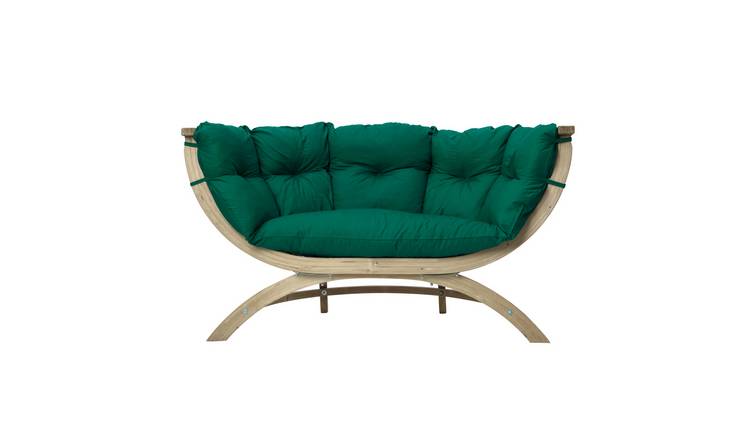 Amazonas Siena Due 2 Seater Wooden Outdoor Sofa - Green
