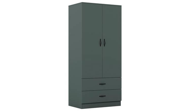 Vida Designs Riano 2 Door 2 Drawer Wardrobe - Green