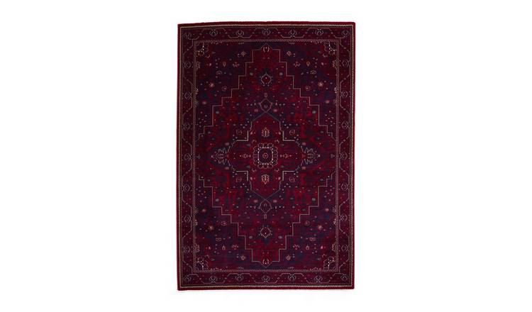 Mega Flooring Red Traditional Bordered Rug - 120 x 170cm