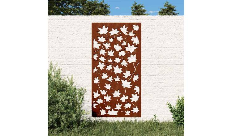 Walplus Corten Maple Leaf Garden Wall Decoration - Rusty - 105 x 55 x 0.7 cm
