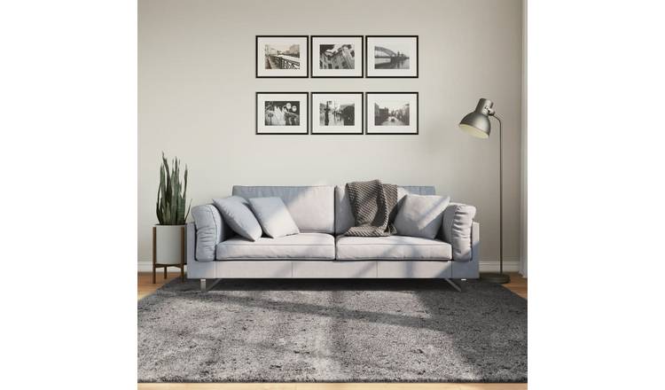 Walplus HUARTE Polyester 18 mm Pile Rug - Anthracite - 200 x 200 cm