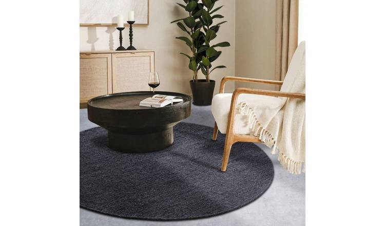 Villeroy & Boch Dark Grey 1748 Francois Handmade Wool Round Rug - 160cm