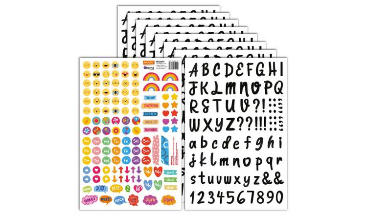 Walplus Self Adhesive Alphabet Letters Numbers Emoji Stickers