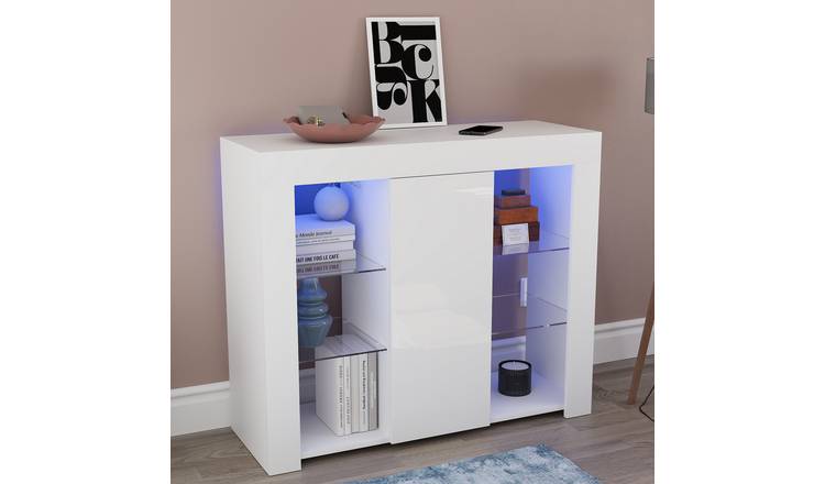 Vida Designs Azura 1 Door Large LED Sideboard - White