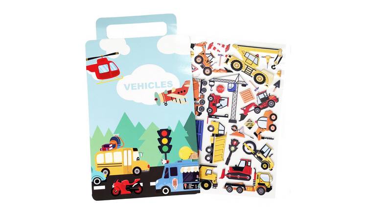 Walplus Heavy Construction Vehicles Kids Foam Puffy Stickers