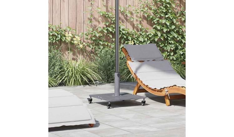 Walplus Parasol Base Look - Dark Grey Wood Look - 45 x 45 x 31.5 cm