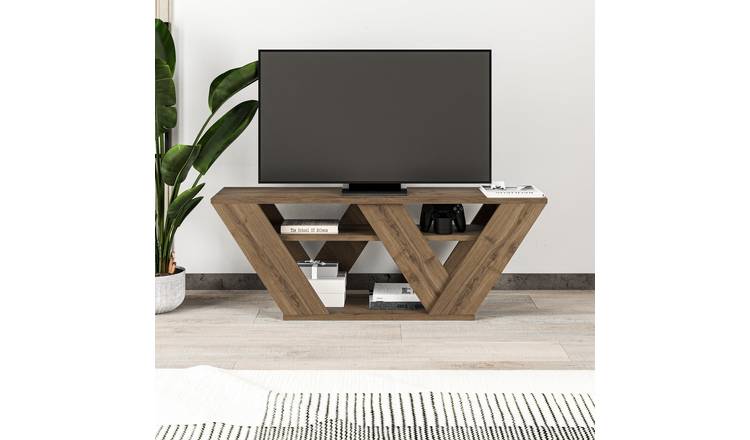 Decortie Pipralla Particleboard TV Stand - Dark Oak