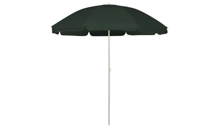 Walplus Polyester Tiltable Beach Parasol - Green - dia 240 cm
