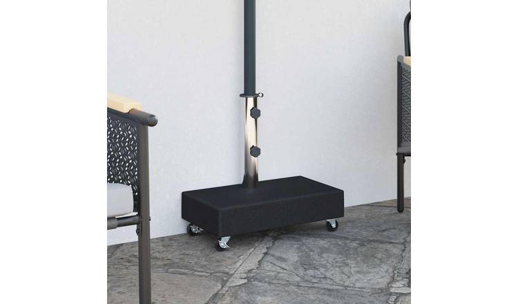 Walplus Umbrella Base Granite Heavy Weight Endurance - Black - 45 x 25 x 8 cm