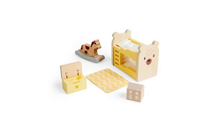 Bigjigs Toys Child's Bedroom Set for Dollshouse - 3 Years +