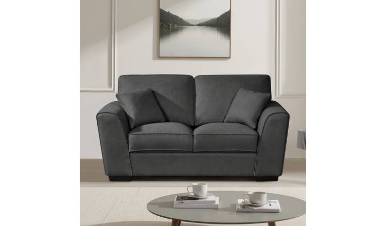 Artemis Home Arlington 2 Seat Fabric Sofa - Charcoal