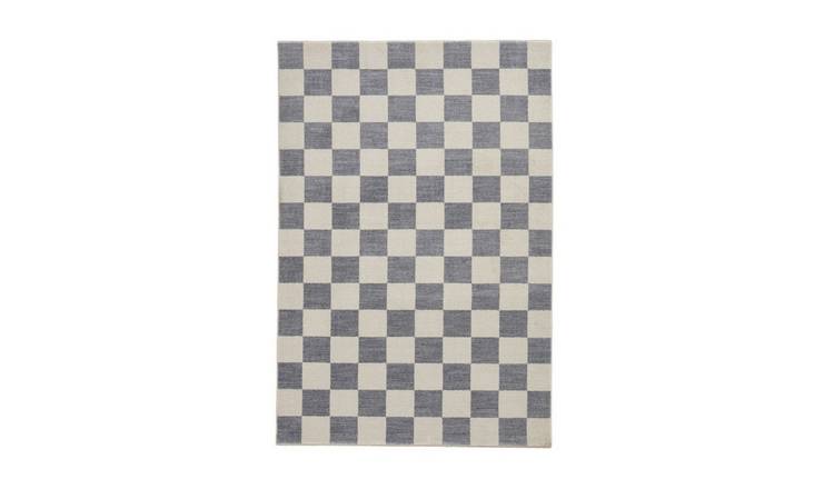 Mega Flooring Blue Modern Geometric Rug - 120 x 170cm