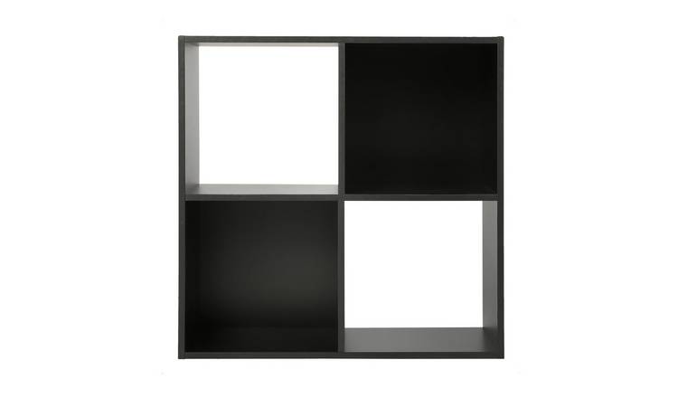 HomeGardenDirect Jane 2x2 Cube Bookcase - Black
