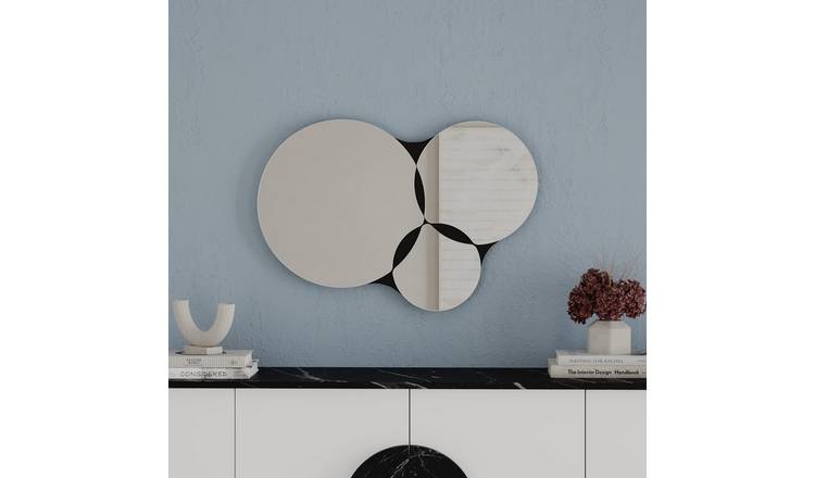 Decortie Gora Wood-Effect Frame Wall Mirror - Black