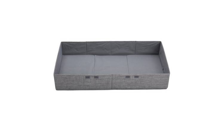 Living and Home Underbed Storage Box with Flip Lid - Grey