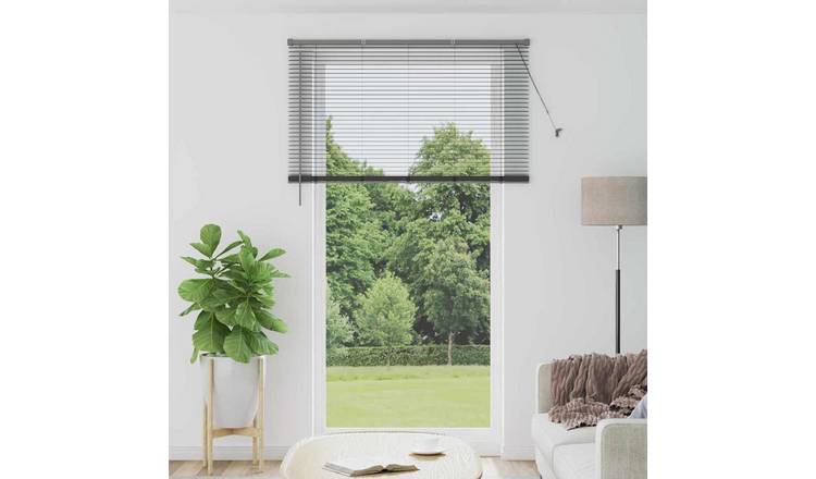 Walplus Polyester Window Blind - Dark Grey - 220 x 125 cm