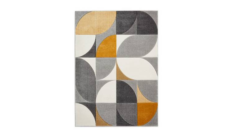 Mega Flooring Grey Modern Abstract Rug - 80 x 150cm
