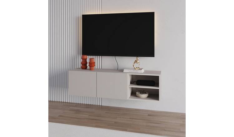 Decortie Conrad Particleboard Floating TV Unit - Sand