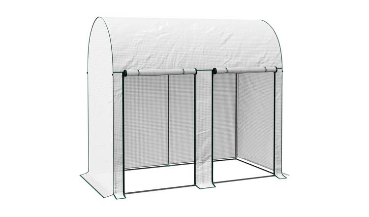 Outsunny Walk-In Arched Double Door Greenhouse – White