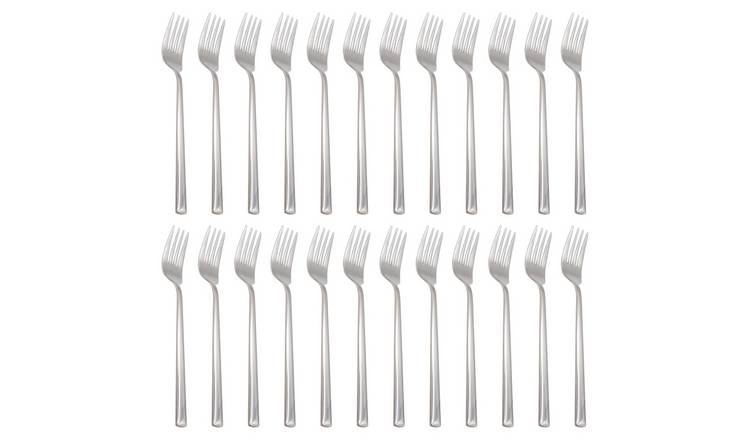 Argon Tableware Tondo Stainless Steel Dinner Forks - Pack of 24