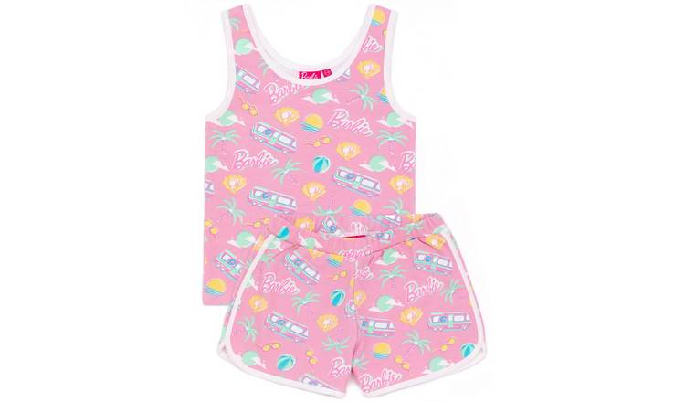 Barbie Kids Girls 2 Piece Towelling Co-ord 11-12 Years - Pink