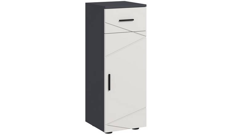 kleankin Bathroom Cabinet with Drawer and Soft Close Mechanism - Grey