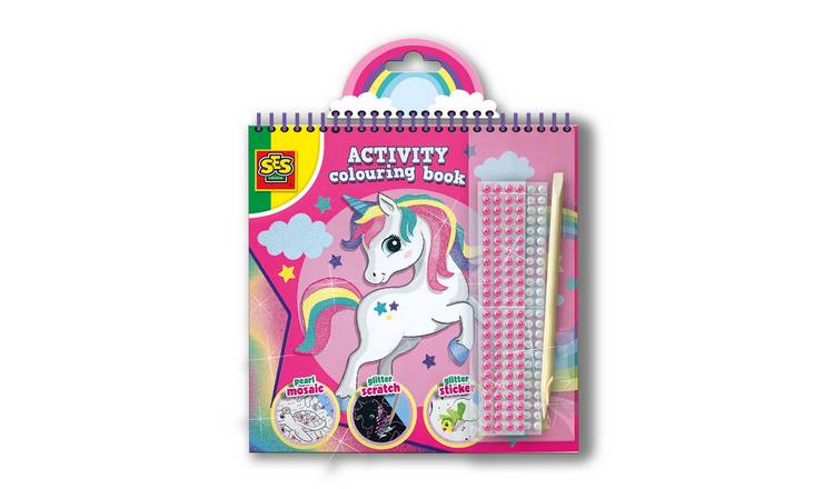 SES Creative Activity Colouring Book Glitter Kids Craft Set
