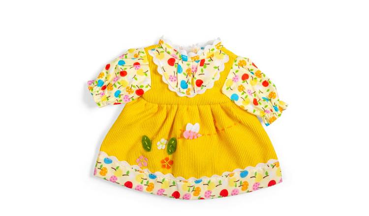 Bigjigs Toys Yellow Floral Dress For Small Doll