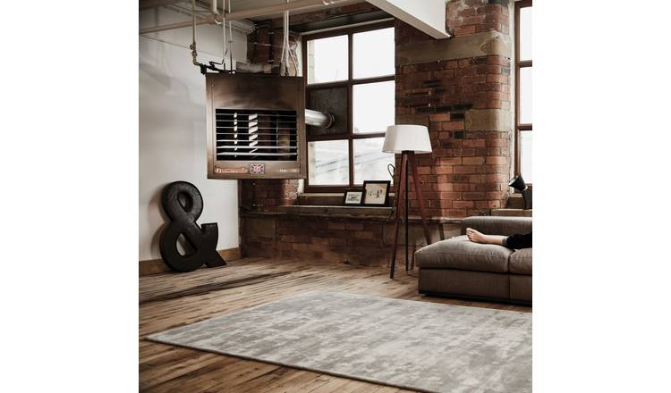 Mega Flooring Grey Handmade Plain Rug - 120 x 170cm