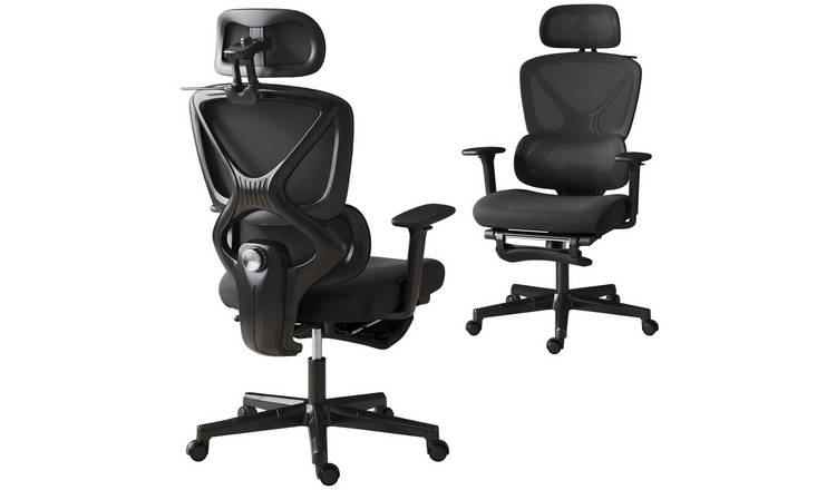 HOMCOM Ergonomic Office Chair with 3D Armrests - Black