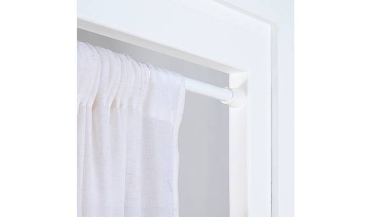 OHS Extendable Tension Curtain Pole 120-220cm - White