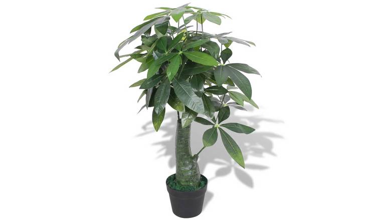 Walplus Artificial Fortune Tree Plant with Pot - Green - 85 cm