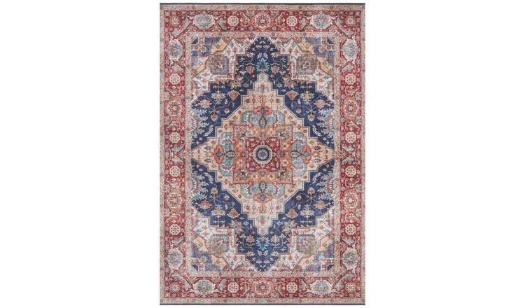 Hanse Home Blue Oriental Sylla Vintage Floral Flatweave Rug - 160 x 230cm