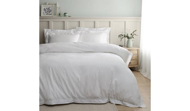 Bianca Lottie Embroidery Duvet Cover Set - King - White