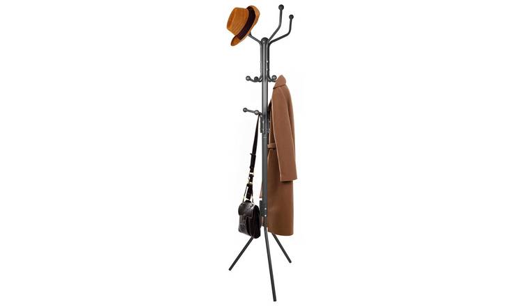 Harbour Housewares Free-Standing Steel Coat Rack - Black