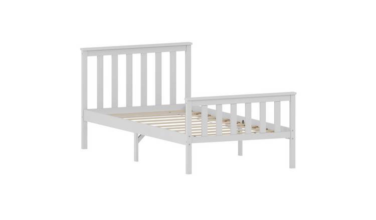 Vida Designs Milan Single Wooden High Foot Bed - White