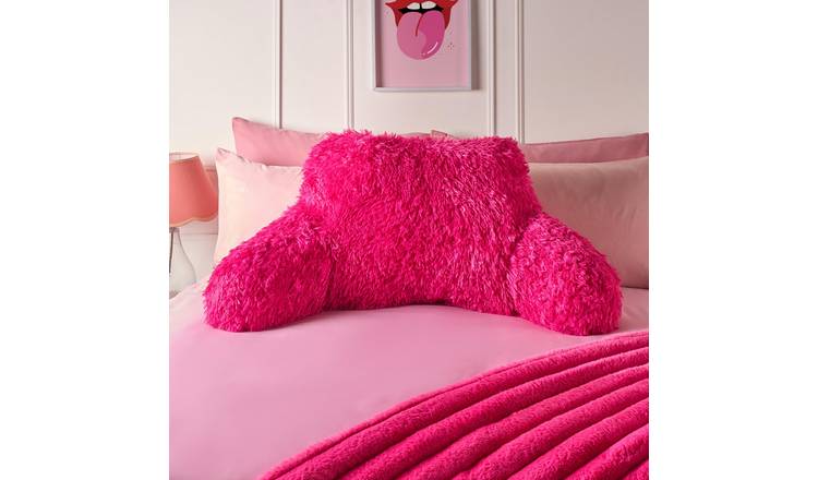 OHS Fluffy Fleece Cuddle Cushion - Hot Pink