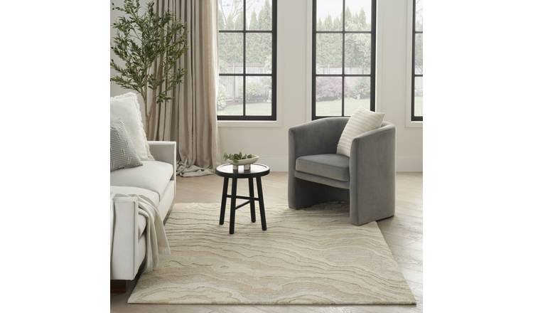 Mega Flooring Beige Modern Abstract Rug - 114 x 175cm