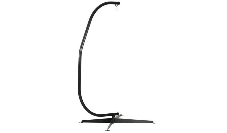 Outsunny Steel Indoor Outdoor Garden Egg Swing Chair - Black