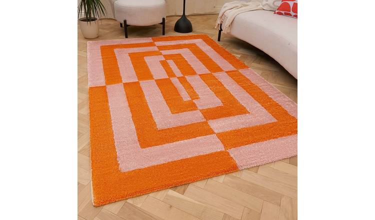 The Rugs Burnt Orange Joli Geometric Rug - 160 x 230cm