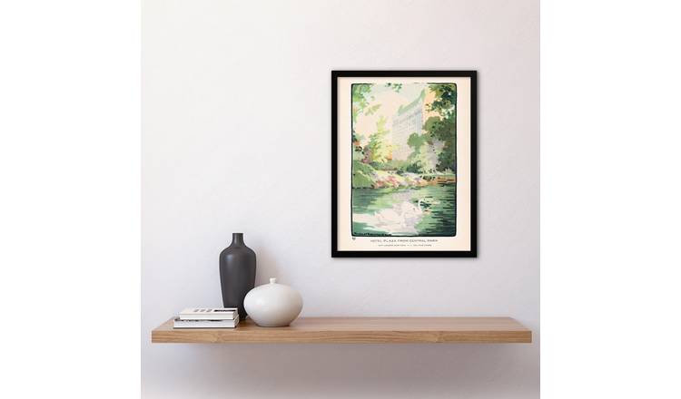Rachael R Elmer Hotel Plaza From Central Park Framed Art Print - A3
