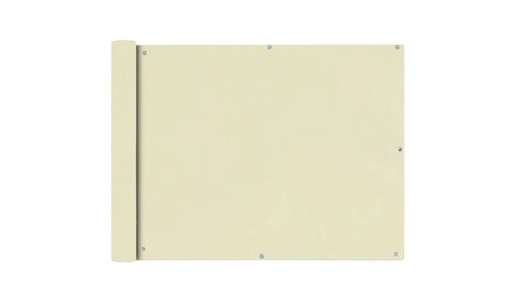 Walplus Polyester Oxford Balcony Screen - Cream - 90 x 400 cm