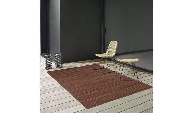 Mega Flooring Red Modern Striped Rug - 60 x 110cm