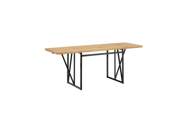 SoBuy Metal Frame Folding  Drop Leaf Table - Light Oak