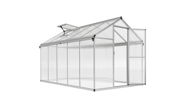 Outsunny Polycarbonate Aluminium Frame Greenhouse – Clear