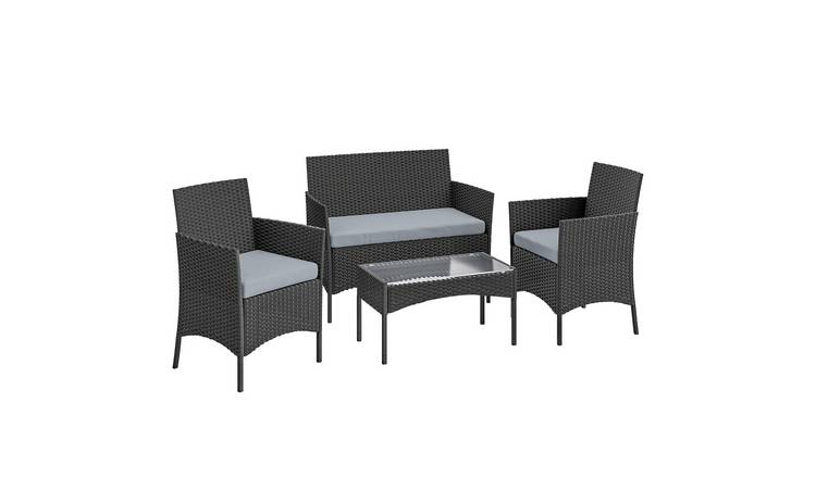 Outsunny Rattan Garden Furniture Set - Grey